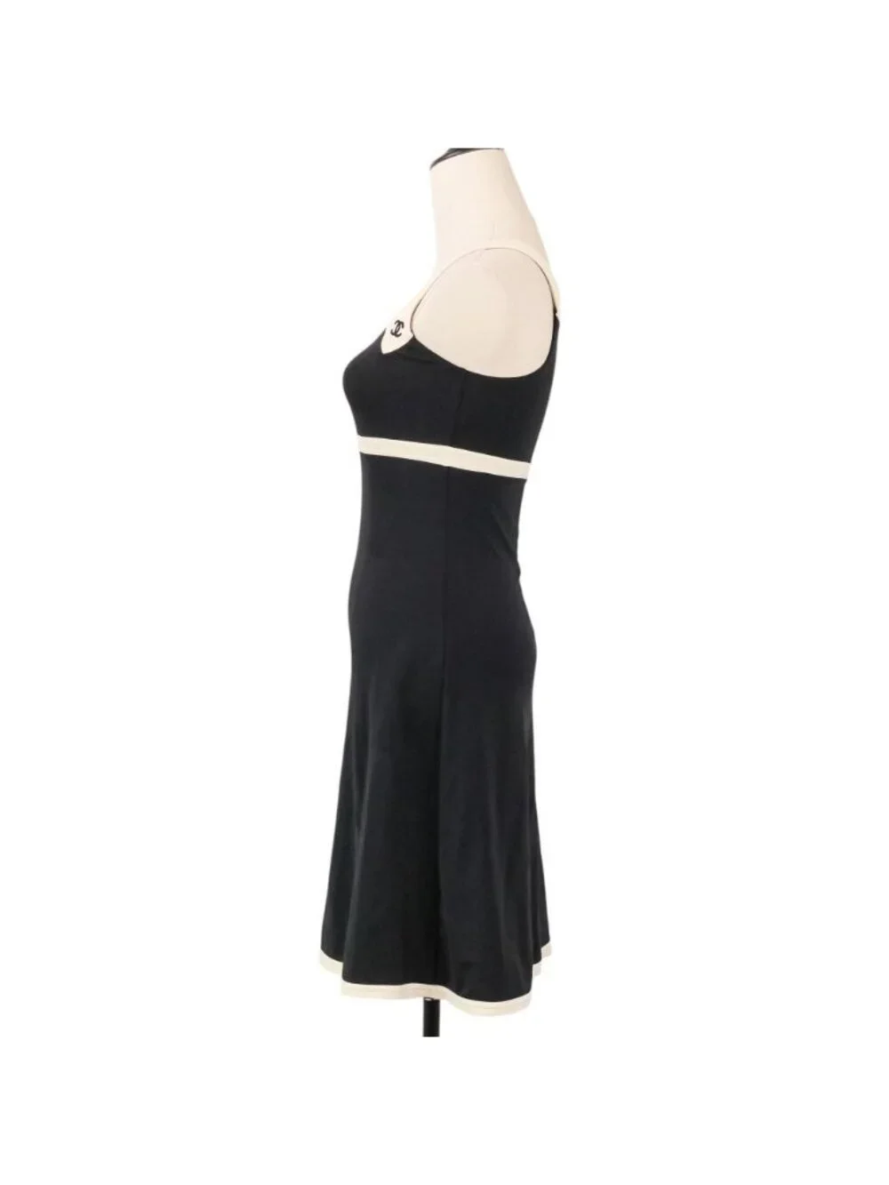 Chanel 96C Maillot Logo CC Sleeveless Dress Navy